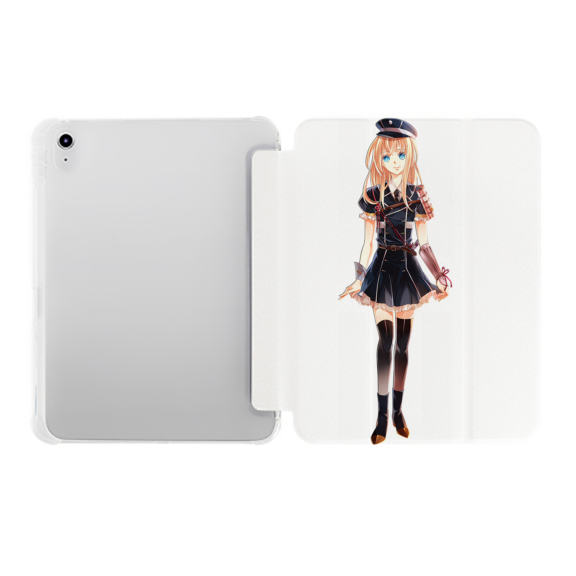 （画像用） 刀剣乱舞 Touken Ranbu IPad ケース ペン収納付き 三つ折りスタンド PUレザー×シリコン 対応機種9.5/10.5/10.9インチ